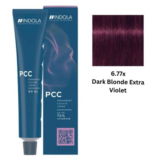 INDOLA PCC PERMANENT COLOR 6.77x – DARK BLONDE EXTRA VIOLET 60 ML