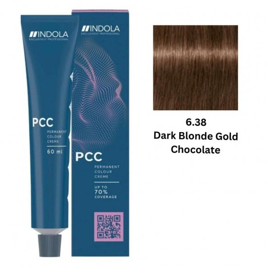 INDOLA PCC PERMANENT COLOR 6.38 – DARK BLONDE GOLD CHOCOLATE 60 ML