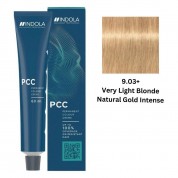 INDOLA PCC PERMANENT COLOR  9.03 + – VERY LIGHT BLONDE NATURAL GOLD INTENSE 60 ML