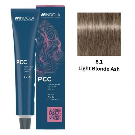 INDOLA PCC PERMANENT COLOR  8.1 – LIGHT BLONDE ASH 60 ML