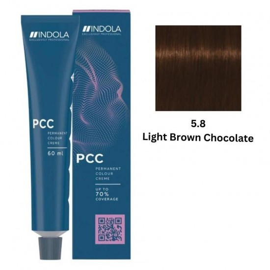 INDOLA PCC PERMANENT COLOR 5.8 – LIGHT BROWN CHOCOLATE  60 ML