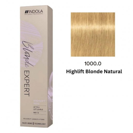 INDOLA PERMANENT COLOR BLONDE EXPERT 1000.0 – HIGHLIFT BLONDE NATURAL 60 ML