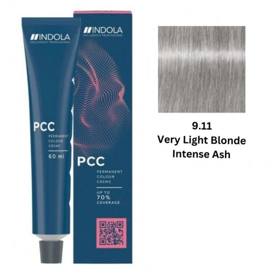 INDOLA PCC PERMANENT COLOR  9.11 – VERY LIGHT BLONDE INTENSE ASH 60 ML