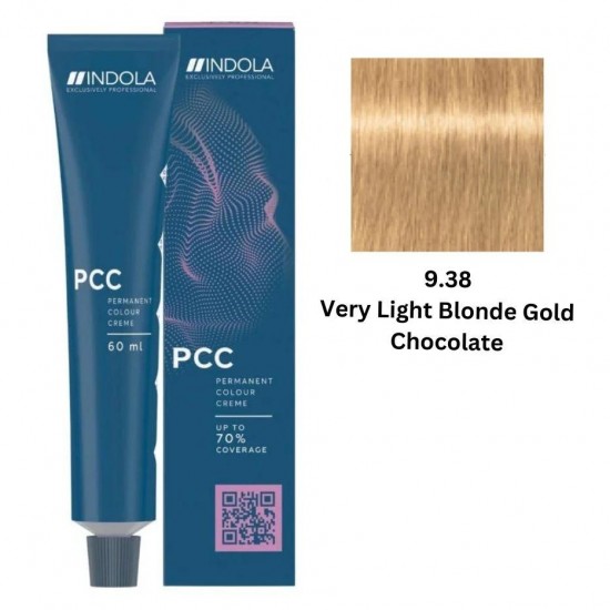 INDOLA PCC PERMANENT COLOR  9.38 – VERY LIGHT BLONDE GOLD CHOCOLATE 60 ML