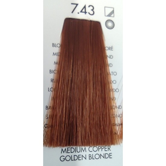 KEUNE TINTA COLOR 7.43- MEDIUM BLONDE COPPER GOLDEN 60 ML