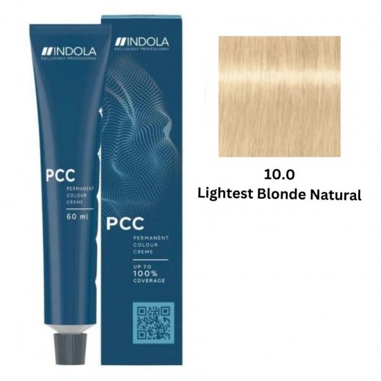 INDOLA PCC PERMANENT COLOR  10.0 –  LIGHTEST BLONDE NATURAL 60 ML