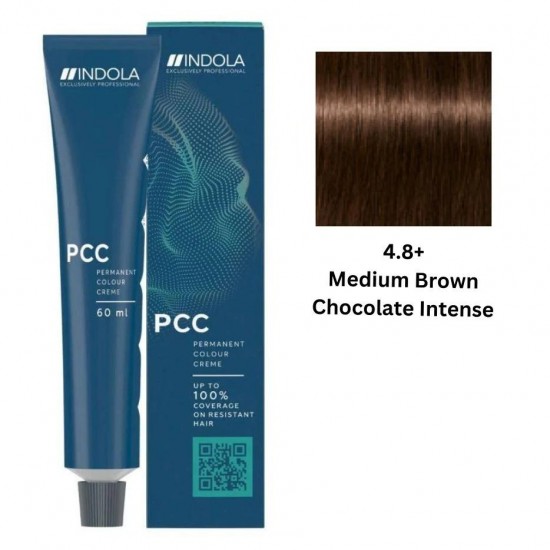 INDOLA PCC PERMANENT COLOR  4.8+ – MEDIUM BROWN CHOCOLATE INTENSE 60 ML