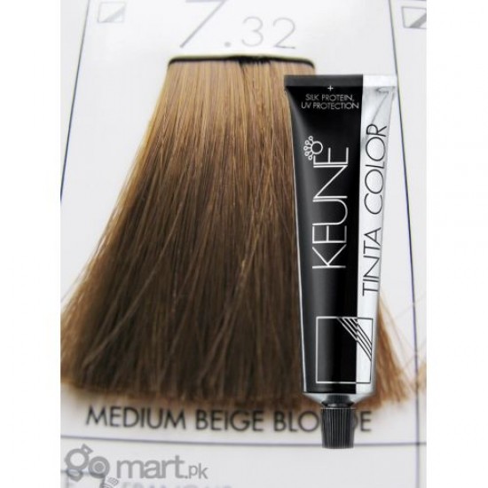 KEUNE TINTA COLOR 7.32- MEDIUM BLONDE GOLDEN PEARL 60 ML