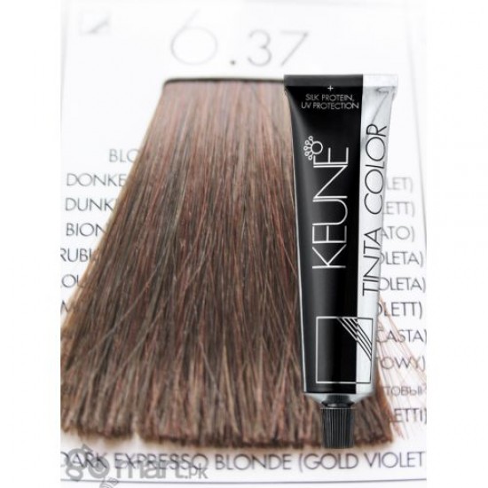 KEUNE TINTA COLOR 6.37- DARK BLONDE GOLDEN VIOLET 60 ML