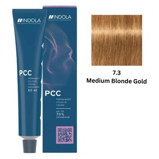 INDOLA PCC PERMANENT COLOR 7.3 – MEDIUM BLONDE GOLD 60 ML