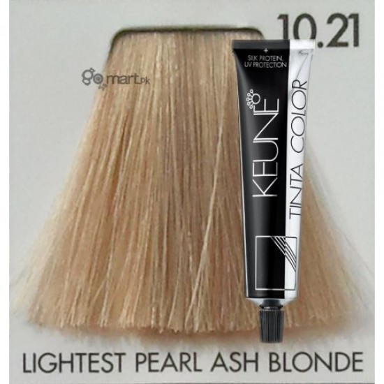 KEUNE TINTA COLOR 10.21- LIGHTEST BLONDE PEARL ASH 60 ML