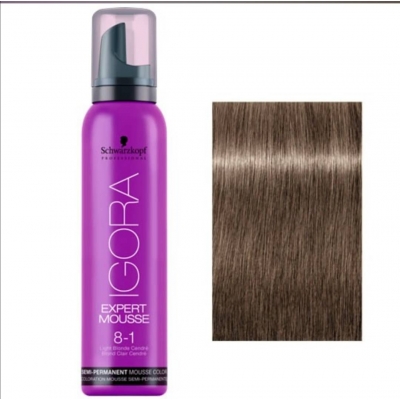 IGORA EXPERT MOUSSE 8-1 LIGHT BLONDE CENDRE 100 ML