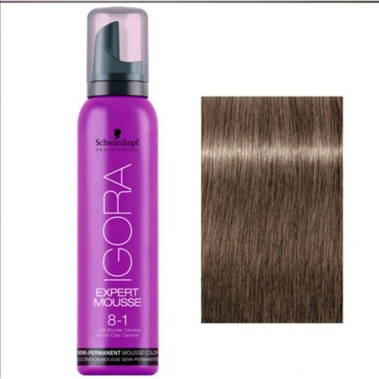 IGORA EXPERT MOUSSE 8-1 LIGHT BLONDE CENDRE 100 ML