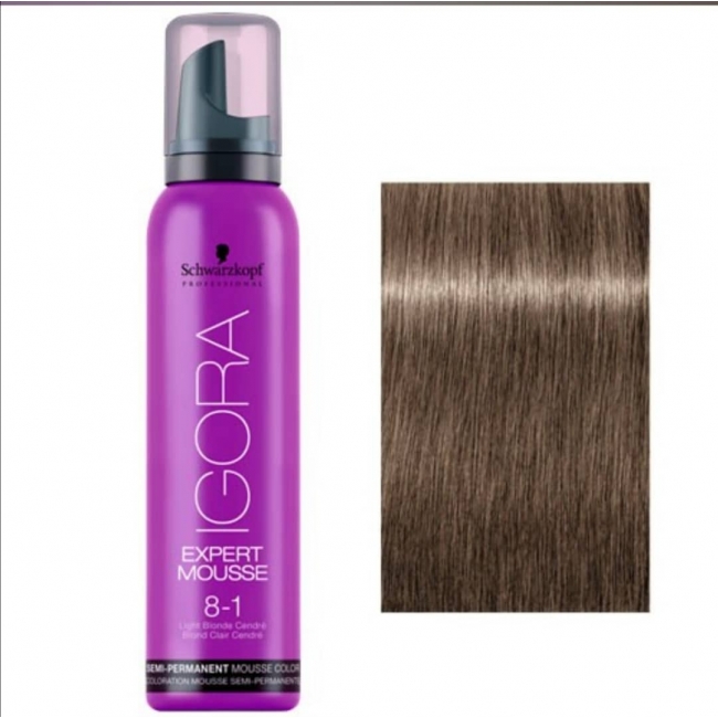 IGORA EXPERT MOUSSE 8-1 LIGHT BLONDE CENDRE 100 ML
