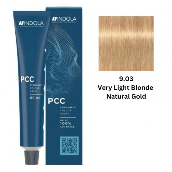 INDOLA PCC PERMANENT COLOR  9.03 – VERY LIGHT BLONDE NATURAL GOLD 60 ML