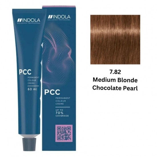 INDOLA PCC PERMANENT COLOR 7.82 – MEDIUM BLONDE CHOCOLATE PEARL 60 ML