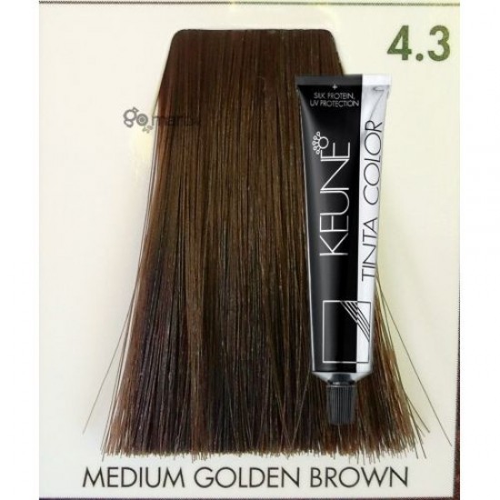 KEUNE TINTA COLOR 4.3- MEDIUM BROWN GOLDEN 60 ML