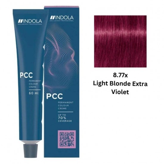 INDOLA PCC PERMANENT COLOR 8.77x – LIGHT BLONDE EXTRA VIOLET 60 ML