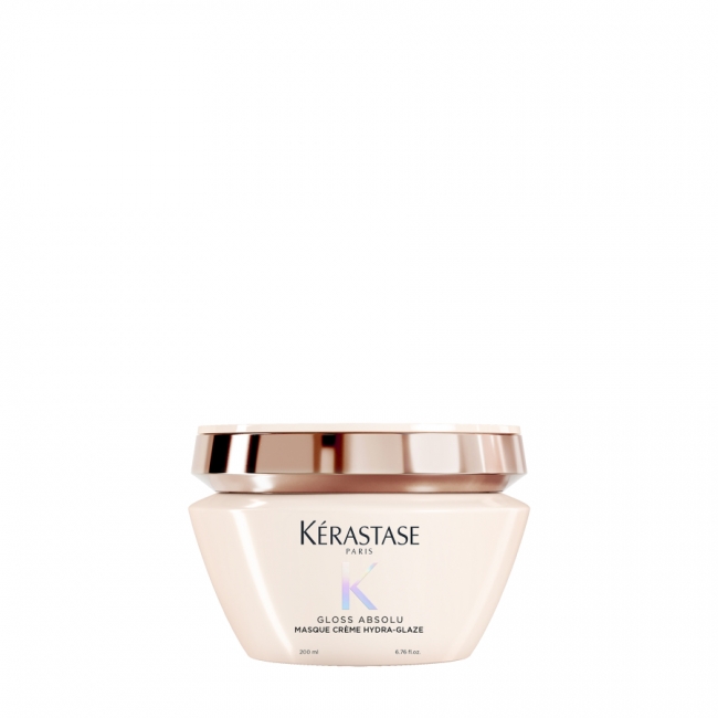 Kérastase Gloss Absolu Masque Crème Hydra-Glaze Anti-Frizz Hair Mask измазнувачка кремаста маска за густа коса склона кон frizz 200ml