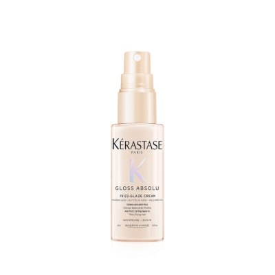 Kérastase Gloss Absolu Frizz-Glaze Heat Protecting Cream измазнувачка стајлинг крема за нормална до густа коса склона кон frizz 45мл