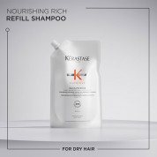 Kérastase Nutritive Bain Satin Riche високонутритивен богат шампон со есенцијални нутриенти за многу сува коса – Refill 500мл