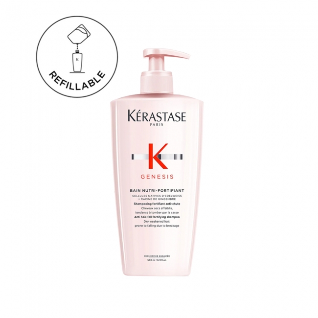 Kérastase Genesis Bain Nutri-Fortifiant зацврстувачки шампон за нормална до сува слаба коса склона кон опаѓање 500мл