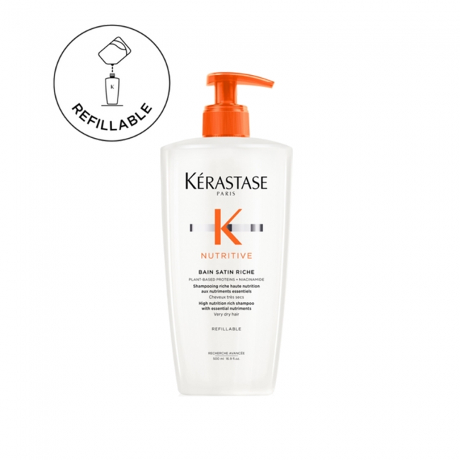 Kérastase Nutritive Bain Satin Riche високонутритивен богат шампон со есенцијални нутриенти за многу сува коса 500мл