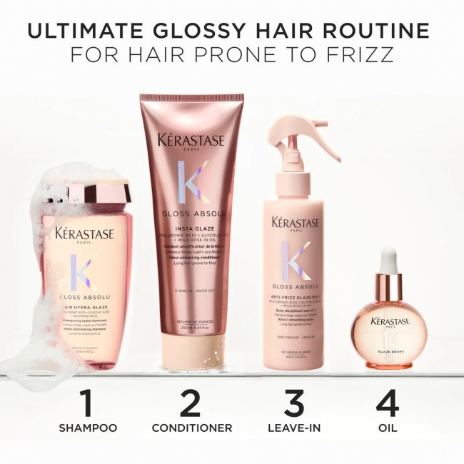 Kérastase Gloss Absolu Insta Glaze балсам за поттикнување сјај на долга коса склона кон frizz 250мл