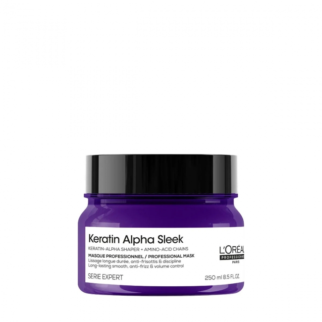 L’Оreal Professionnel Keratin Alpha Sleek професионална маска за долготрајна мазност и контрола на волуменот и frizz-от 250ml