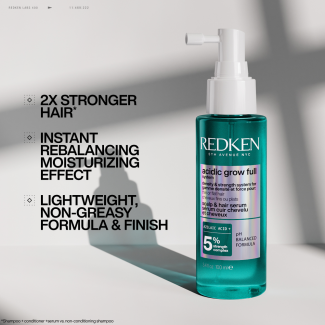 Redken NYC Acidic Grow Full System Scalp & Hair Serum згуснувачки серум за скалп и тенка или сплескана коса 100ml