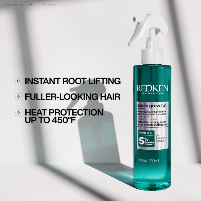 Redken NYC Acidic Grow Full System Instant Densifying Spray инстантен згуснувачки спреј без одмивање за тенка или сплескана коса 190ml