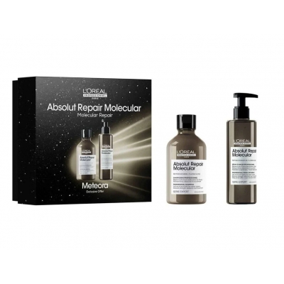 L’Oréal Professionnel Serie Expert Absolut Repair Molecular шампон за обновување на молекуларната структура на влакното 300ml + Serie Expert Absolut Repair Molecular серум со одмивање за обновување на молекуларната структура на влакното 250ml