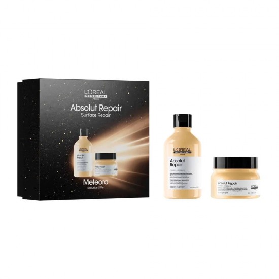 L’Oréal Professionnel Serie Expert Absolut Repair шампон за обнова на сува и оштетена коса 300ml + L’Oréal Professionnel Serie Expert Absolut Repair маска за обнова на сува и оштетена коса 250ml