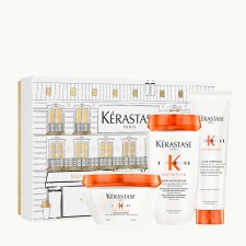Kérastase Nutritive Bain Satin Riche шампон со есенцијални нутриенти за многу сува коса 250ml + Thermique разубавувачко anti-frizz млеко за суво средно до дебело влакно 150ml