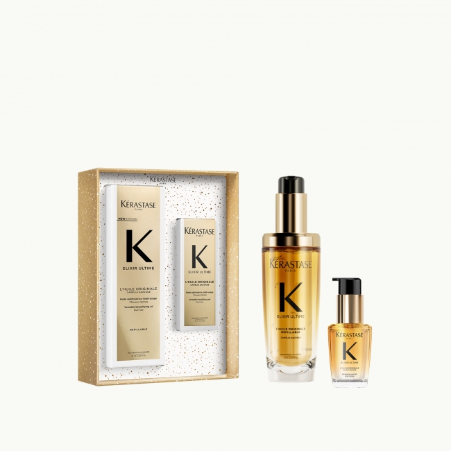 Kérastase Elixir Ultime L’Huile Originale Refillable масло за долготраен сјај и заштита на коса 75ml + 30ml