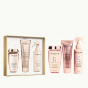 Kérastase Gloss Absolu шампон 250ml +балсам за поттикнување сјај на долга коса склона кон frizz 250ml +млеко во спреј 190ml 