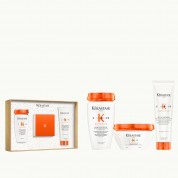 Kérastase Nutritive Bain Satin Riche шампон со есенцијални нутриенти за многу сува коса 250ml + Thermique разубавувачко anti-frizz млеко за суво средно до дебело влакно 150ml